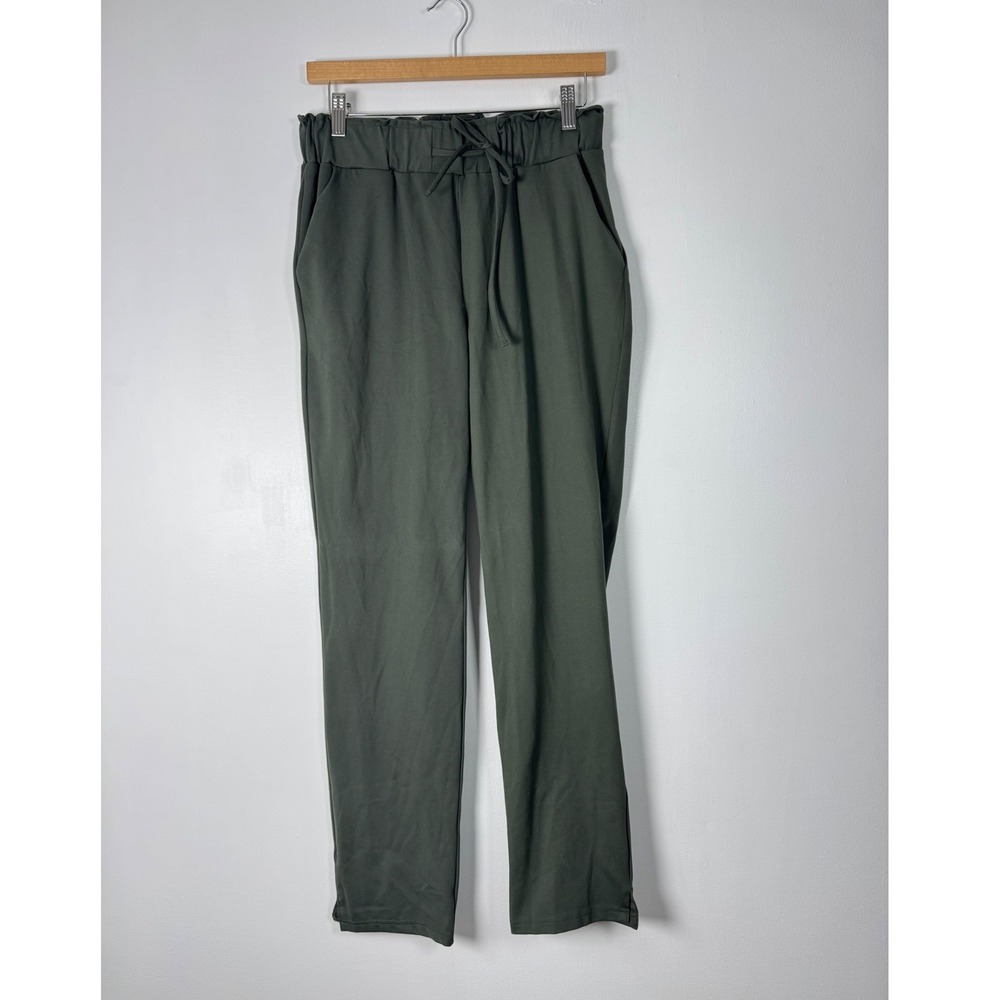 Athleisure Joie Womens Sm Jogger Pants Olive Green Paperbag Waist Stretch‎ Slit